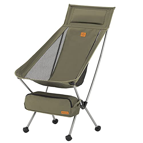 Naturehike Silla Plegable Camping Plegable Silla de Playa Plegable Silla al Aire Libre Portátil para Acampar Hacer Picnic IR de Excursión Pescar (Verde L)