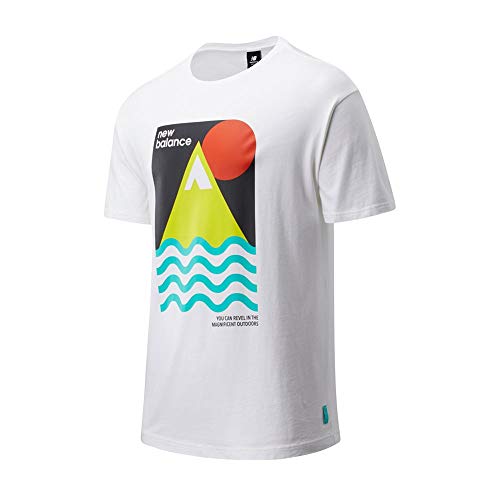 New Balance MT01586 Camiseta, Blanco, L Hombre