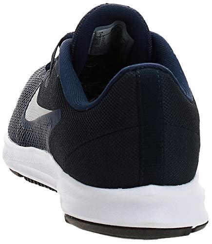 Nike Downshifter 9, Zapatillas de Running para Asfalto Hombre, Multicolor (Midnight Navy/Pure Platinum 401), 44.5 EU