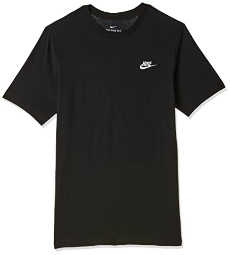 NIKE M NSW Club tee Camiseta de Manga Corta, Hombre, Black/White