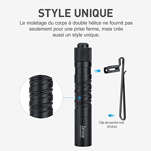 Olight I3T EOS LED Linterna Llavero,Mini Flashlight,Antorcha Pequeña Luz Portátil de Alta Potencia,180 Lúmenes,IPX8,con 2 Modos de Luz,Batería AAA Incluida,para Uso en Casa o al Aire Libre