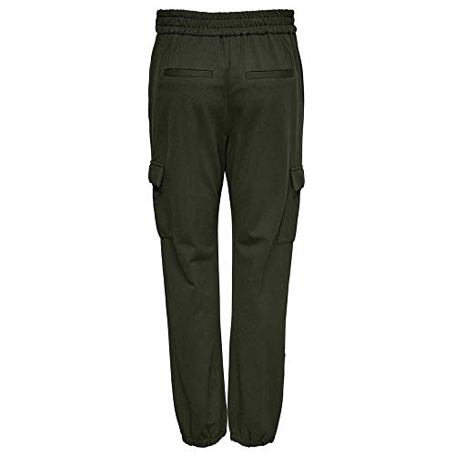 Only Onlpoptrash Cargo Belt Pant Bin Noos Pantalón, Forest Night, L para Mujer