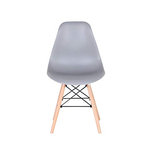 Pack 4/6 sillas de Comedor Silla diseño nórdico Retro Estilo (Gray-4 sillas)