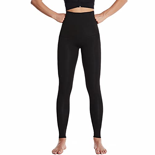 Pantalones para Sudoración Neopreno Mujer Pantalones Sauna Pantalón de Sudoración Leggins Termicos Cintura Alta para Deporte Jogging Yoga Gym (Largos, XXL)