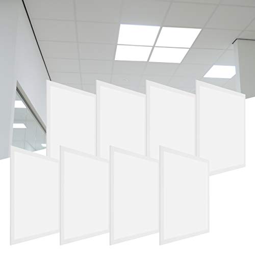 Proventa Panel LED 60 x 60 cm, set 8, 3.600 lúmenes, 36 W, blanco neutro 4.000 K, UGR<22, fuente de alimentación incluida con cable 1.5 m. y enchufe europeo