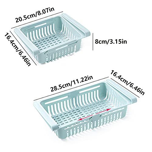 Refrigerador De Rejilla De Almacenamiento Ajustable 2 Piezas Estante Del Refrigerador Del Cajón Estante Para Alimentos De Nevera Frigoríficos Organizadores De Cajones Para Frigoríficos Armarios Mesas