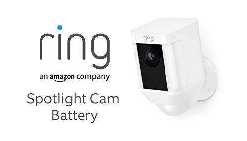 Ring Spotlight Cam Battery | Cámara de seguridad HD con foco LED, alarma, comunicación bidireccional, funciona con batería | Incluye una prueba de 30 días gratis del plan Ring Protect