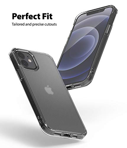 Ringke Fusion Compatible con Funda iPhone 12, Compatible con Funda iPhone 12 Pro (6,1 Pulgadas), Anti Huella Dactilar Escarcha Transparente Fina Slim Carcasa Parachoque TPU - Matte Clear