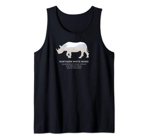 Rinoceronte Blanco Rinoceronte Extinto Animal Amenazado Especies Camiseta sin Mangas