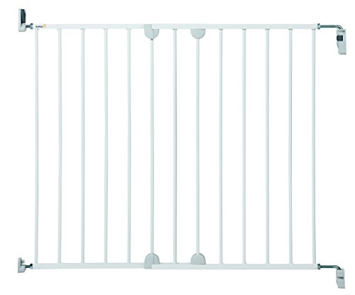 Safety 1st Wall Fix Extending Barrera de seguridad extensible de 62 cm hasta 102 cm, barrera niños escaleras y puertas, metal, color blanco