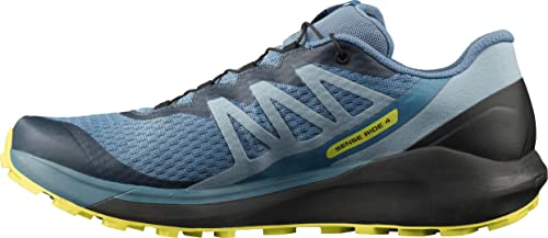 SALOMON Sense Ride 4, Zapatillas de Senderismo Hombre, Copen Blue/Black/Evening Primrose, 43 1/3 EU