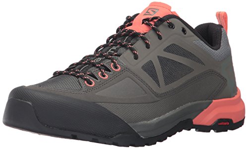 Salomon X ALP SPRY W, Zapatillas de Treckking Mujer, Gris (Castor Gray/Beluga/Living Coral 000), 37 1/3 EU