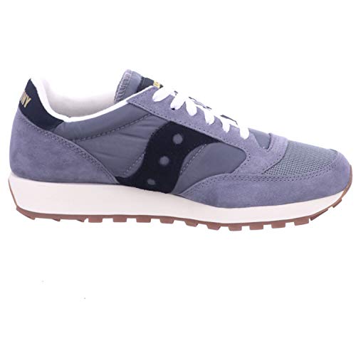 Saucony Jazz Vintage Suede Logo Grey/Black, Zapatillas de Atletismo Hombre, Gris Gris 86, 48 EU