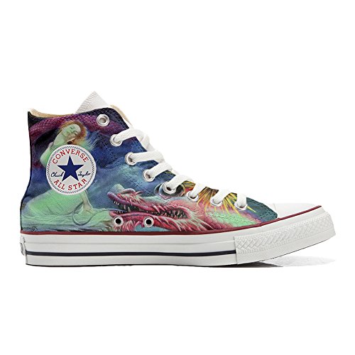 Scarpe PersonalizzateAll Star (prodotto personalizzato) - Zapatillas Unisex para Adulto Fata Drago, Color Multicolor, Talla 45 EU