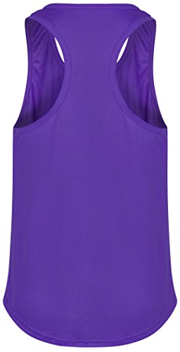 Señoras gimnasio chaleco r1pl3y Candish deportes tanque top para mujer Fitness running Racer Back gimnasio chaleco, R1pl3y, morado