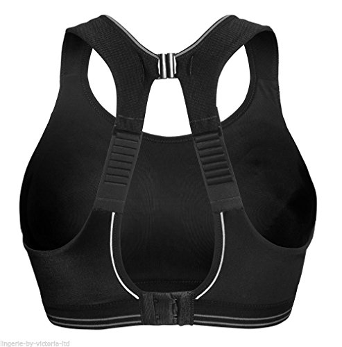 Shock Absorber Ultimate Run Bra, Sujetador deportivo para Mujer, Negro (Black/Silver), 80D (Talla de fabricante: 36D)