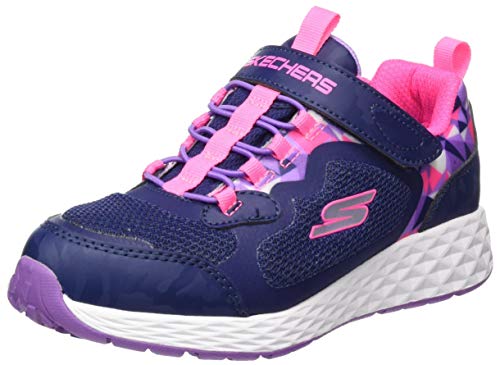 Skechers Waterproof Gore & Strap W/Pri, Zapatillas Niñas, Navy Synthetic/Pink Trim, 28 EU