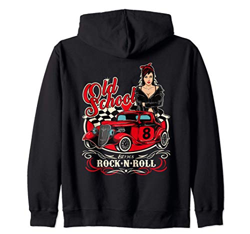 Sudaderas Rockabilly Hombre Mujer Rockera Ropa Rock and Roll Sudadera con Capucha