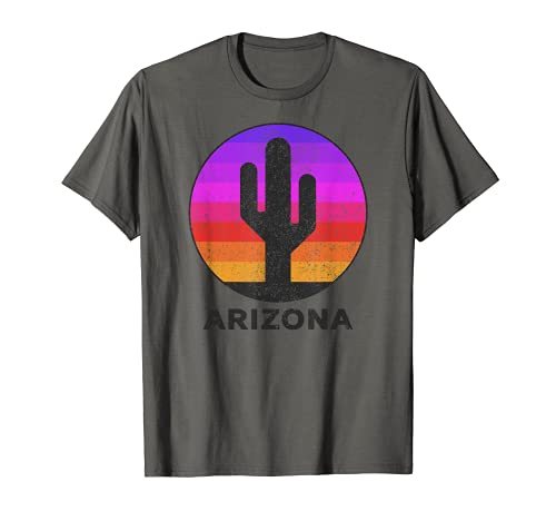 Summer Style Vintage Retro Saguaro Cactus Sunset Arizona Camiseta