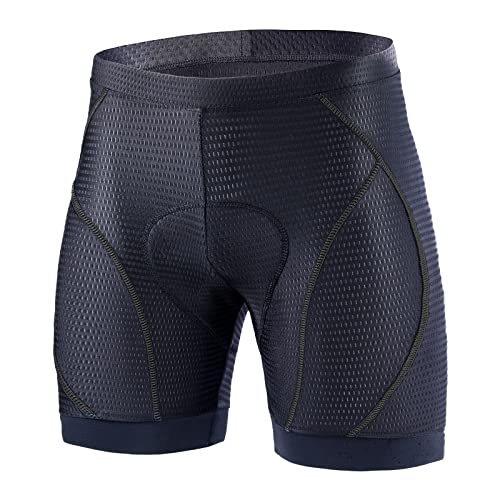 SUUKAA Pantalones Cortos de Ciclismo Ropa Interior Deportiva para Mujer/Hombres Unisexo con Acolchado Elástico Transpirable de Gel 5D,MTB Bicicleta Pantalones Cortos