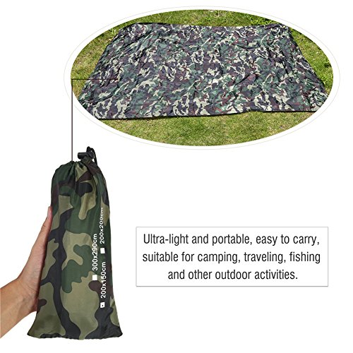 Tarp Militar, Tarp Camuflaje, Red de Camuflaje / Red Impermeable Camping Shelter Tarp Camuflaje portátil al Aire Libre Ligero Impermeable Mat RainTent Tarp Shelter Beach Picnic Manta Mat(2 * 2 m)