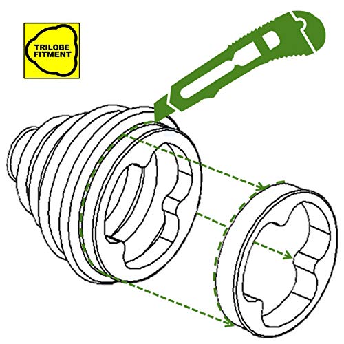 Tecniks CVS18 Kit de repuesto de bota de polaina de junta de velocidad constante dividida universal, color negro