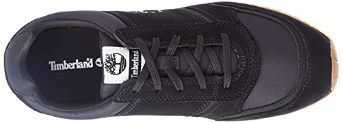 Timberland Lufkin Fabric and Leather Oxford Sneaker Basic Zapatillas para Hombre, Negro (Black Suede), 44 EU