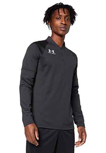 Under Armour Challenger III Midlayer, Camiseta de Hombre para Hacer Deporte, indispensable Ropa de Deportes Hombre, Negro (Black/White (001)), XL