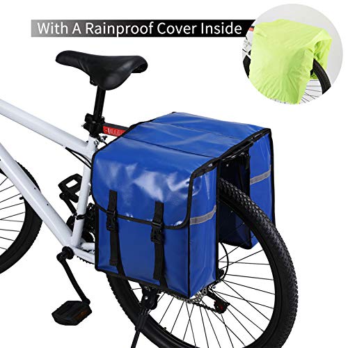 WILDKEN Alforjas para Portaequipajes de Bicicleta, Bolsas Traseras para Bicicletas MTB Sillines Pannier Bag Impermeable Bicicleta Carretera Asiento Trasero (Azul)