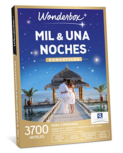 WONDERBOX Caja Regalo - MIL & UNA Noches ROMÁNTICAS - una Estancia con Diferentes Opciones a Elegir Entre 3.700 hoteles románticos para Dos Personas.