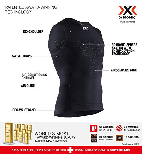 X-Bionic Camiseta S/M Energizer Mk3 Hombre Negro, l