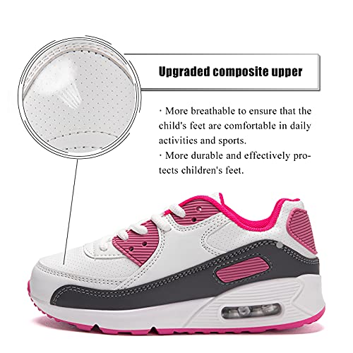 Zapatillas Niño Niña Zapatos Deporte Correr Deportivos Antideslizante Calzado Escuela Exterior Ligero Gimnasio Sneakers Transpirable 1-Rose EU 26