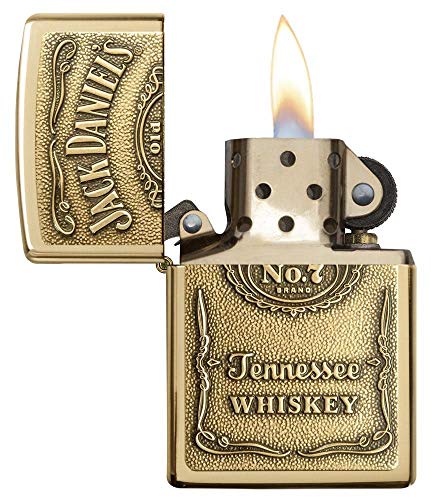 Zippo 1350003 Jack Daniel'S Label Brass - Mechero con Relieve