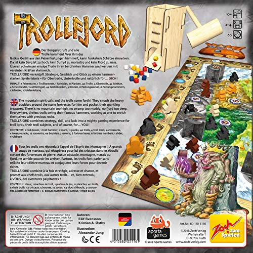 Zoch 601105116 Trollfjord, el Juego de Azar estratégico, marrón, Talla única