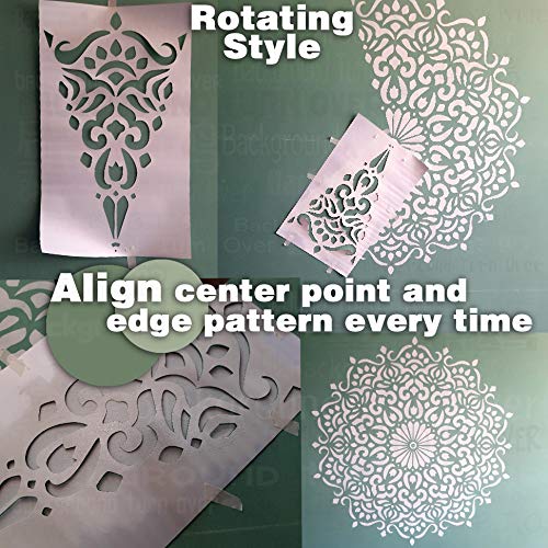 140cm Huge Giant Mandala Indian Arabic Ethnic Round Plantillas Mandala Stencil Pintar Plantilla De Piso Grande Nicho De Azulejos Reutilizables Muebles De Pared Plantillas A Patrones Para