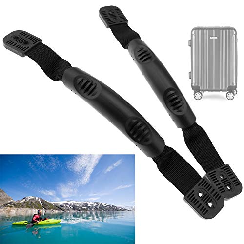 2 Piezas de Doble Agujero Negro Kayak Canoa Barco Lateral Montaje Puerta Portamanijas Porta Maleta con Tornillos Accesorios Equipo de Ejercicio Moto Kit de Herramientas