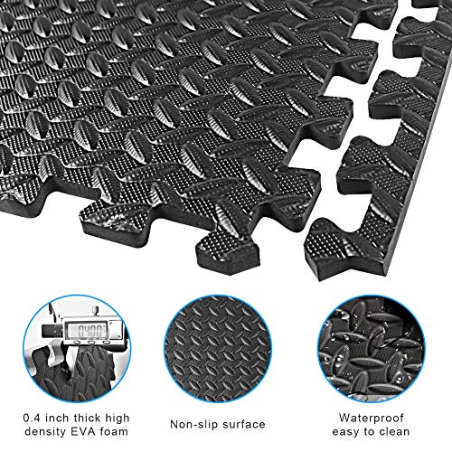 20PCS Esterilla Puzzle para Suelos de Gimnasio y Fitness 30x30x1cm Colchoneta Espuma Alfombrilla Protector Suelo Piscina, Fácil de Limpia