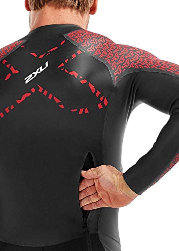 2XU Pro-Swim Run Traje húmedo, Hombre, Negro/Flame Scarlet, M