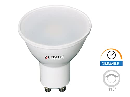 3 bombillas LED GU10 regulables, 220 V, 7 W = 50 W, 480 lúmenes, foco LED GU10 regulable con Triac Dimmer, blanco cálido neutro frío (4000K)