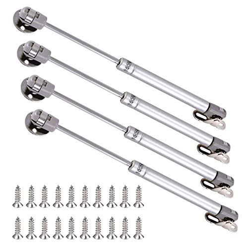 4pcs 270mm Pistones a Gas Muebles Cocina Amortiguador de Resorte Soporte de Compresión para Puertas Armario Muelle Puertas Elevables Bisagras Resortes Armario con Tornillos (100N)