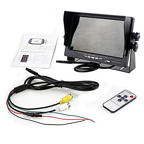 4pines 12V-24V vehículos Copia de Seguridad cámara Sistema 7 inch TFT LCD HD color monitor +18 IR visión Nocturna Impermeable marcha atrás visión trasera cámara para Camiones/RV/Remolque/Bus