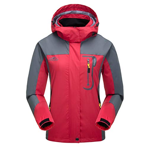 7VSTOHS Chaquetas Softshell Ligeras para Mujer Impermeable Transpirable a Prueba de Viento Resistente al Agua Chaquetas al Aire Libre para Senderismo Ciclismo Trekking