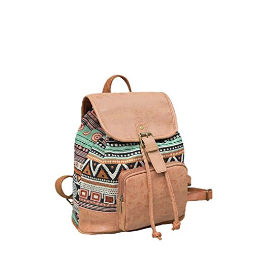 Abaría - Moda la Mochila de Lona y Cuero, Bolsos de Mujer, Mochila pequeño Bolsa de Viaje, Mochilas Tipo Casual niñas