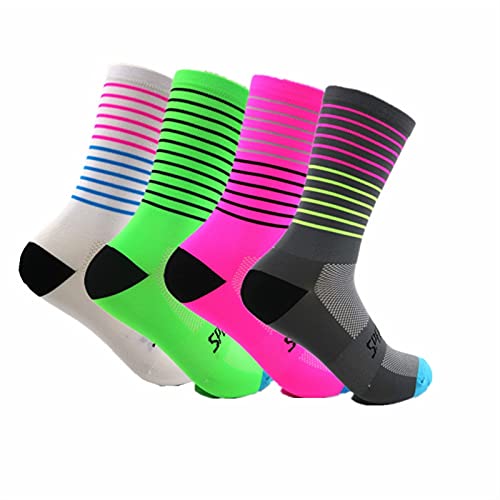 ACEACE Sport al Aire Libre Ciclismo Calcetines Transpirable Coolmax Baloncesto balón de Baloncesto (Color : G, Size : 39-44)