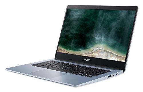 Acer Chromebook 314 CB314-1H - Ordenador Portátil 14" HD, Laptop (Intel Celeron N4020, 4GB RAM, 32GB eMMc, Gráficos UHD Intel 600, Chrome OS), PC Portátil Color Plata - Teclado Qwerty Español