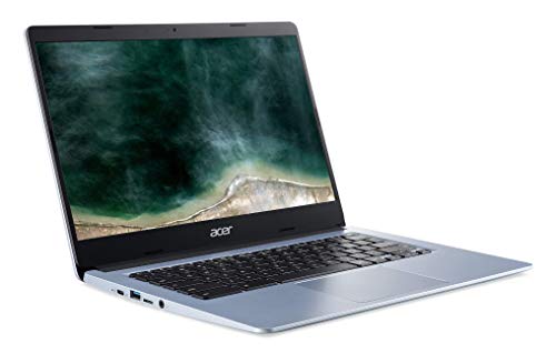 Acer Chromebook 314 CB314-1H - Ordenador Portátil 14" HD, Laptop (Intel Celeron N4020, 4GB RAM, 32GB eMMc, Gráficos UHD Intel 600, Chrome OS), PC Portátil Color Plata - Teclado Qwerty Español