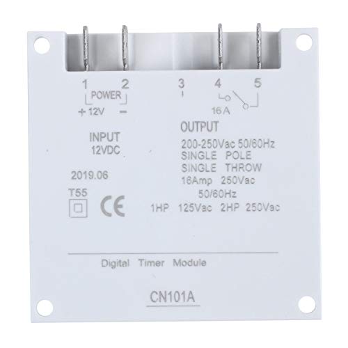 Adanse Relé temporizador, 12 V, digital, LCD, programable, 16 A