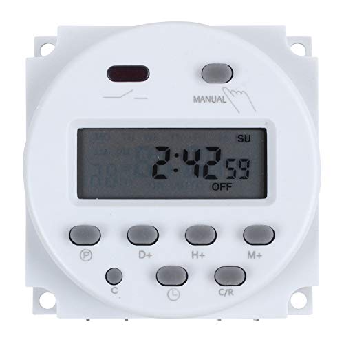 Adanse Relé temporizador, 12 V, digital, LCD, programable, 16 A