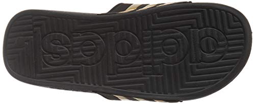 adidas Adissage, Slide Sandal Unisex Adulto, Core Black/Gold Metallic/Core Black, 38 EU