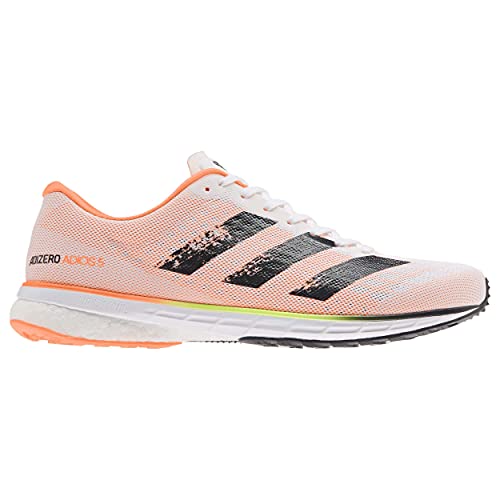 adidas Adizero Adios 5 m, Zapatillas para Correr Hombre, FTWR White/Core Black/Screaming Orange, 45 1/3 EU